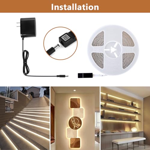 Wefomey White LED Strip Lights, 100ft Dimmable Bright 24V Led Tape Light with Remote and App Control, 2700K-6500K White 14...
