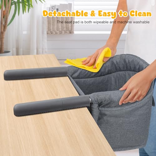 Hook On High Chair: Portable Fast Table Chair with Storage Bag, Clip on High Chairs for Babies and Toddlers, Foldable Baby...