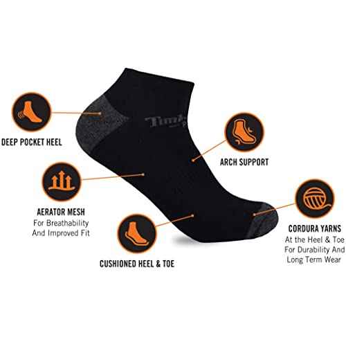 Timberland PRO mens 6-pack Performance Low Cut Socks