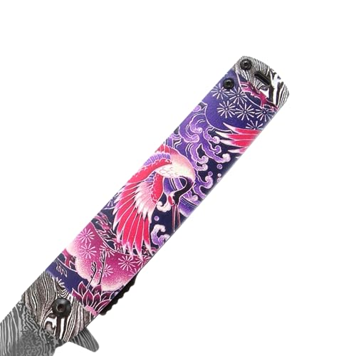 Snake Eye Tactical Every Day Carry Outdoor Survival Pocket Knife (Purple)