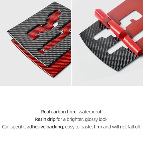 BETTERHUMZ Compatible with Hyundai Elantra MD 2008 2009 2010 2011 2012 2013 2014 2015 2016 Carbon Fiber Gear Shift Panel D...