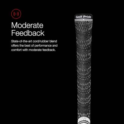 Golf Pride MCC Golf Club Grip - All-Weather Hybrid Grip - Brushed Cotton Cord & Pebbled Texture - Moisture-Wicking Technology - Black
