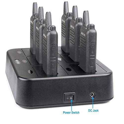 Retevis RT22 Walkie Talkie Charger, Six-Way Charger, Multi Unit Charging Station, Compatible with Retevis RT22 RT22S RB19 RB19P RB39 RB39P Walkie Talkie (1 Pack)