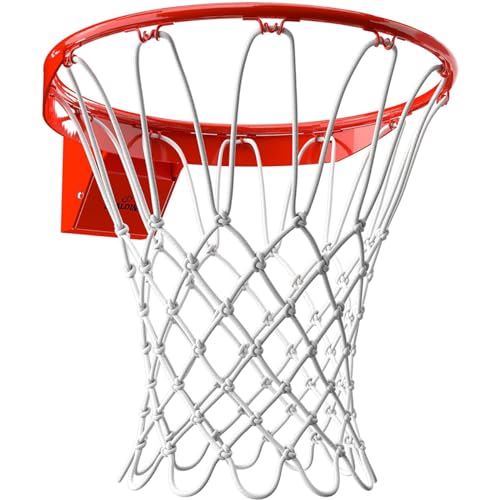 Spalding Regulation Size 18" Steel Basketball Rim with Net Included | Choose from Fixed or Breakaway | Replacement Rim for Indoor or Outdoor Hoop
