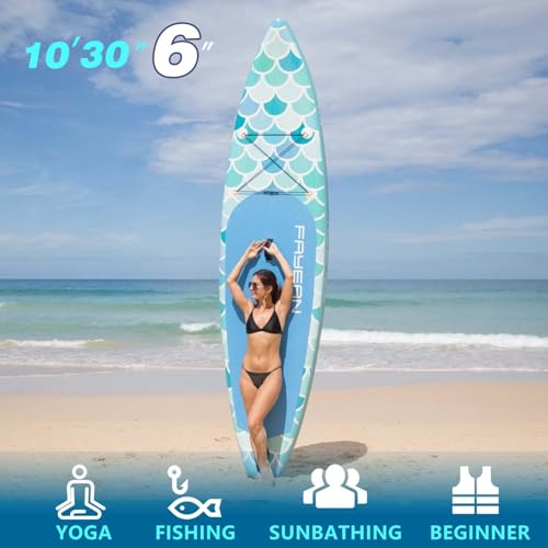 Inflatable Paddle Board,Extra Wide 10.6'/11' Stand Up Paddle Board with Sup Accessories,400lbs Capacity for Family with Sa...
