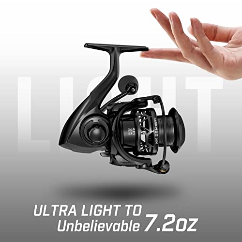 Piscifun Carbon X II Spinning Reels, Light to 5.5oz, Upgrade Carbon Frame Rotor, 22LBs Max Drag, 10+1 Shielded BB, 6.2:1/...