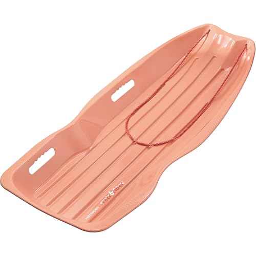 Retrospec Retrorider Plastic Snow Sled ? Toboggan Style with Pull Rope, Cold-Resistant Coating, and Hard Bottom for Smooth Downhill Rides ? Available in 35" and 48" Sizes for Kids and Adults