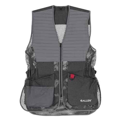 Allen Company Men's Competitor Shooting Vest ? Mesh Vest with Moveable Shoulder Pad, Deep Pockets & Side Straps