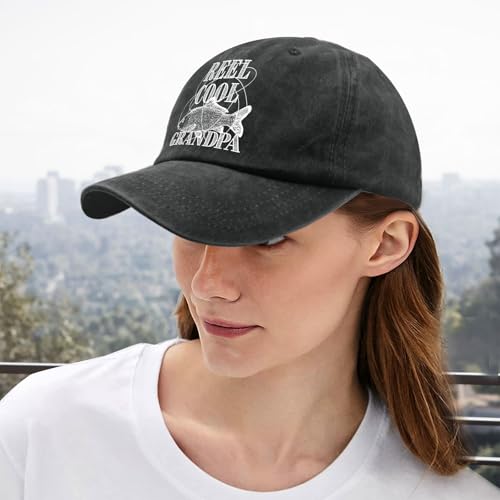 Mens Vintage Washed Fishing Hat Distressed Cotton Baseball Cap Outdoor Sun Protection Dad Hat