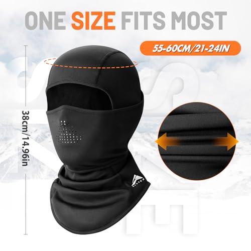 GXCROR Winter Balaclava Ski Mask,Windproof & Thermal,Face Mask for Skiing,Motorcycling,Fishing,Running
