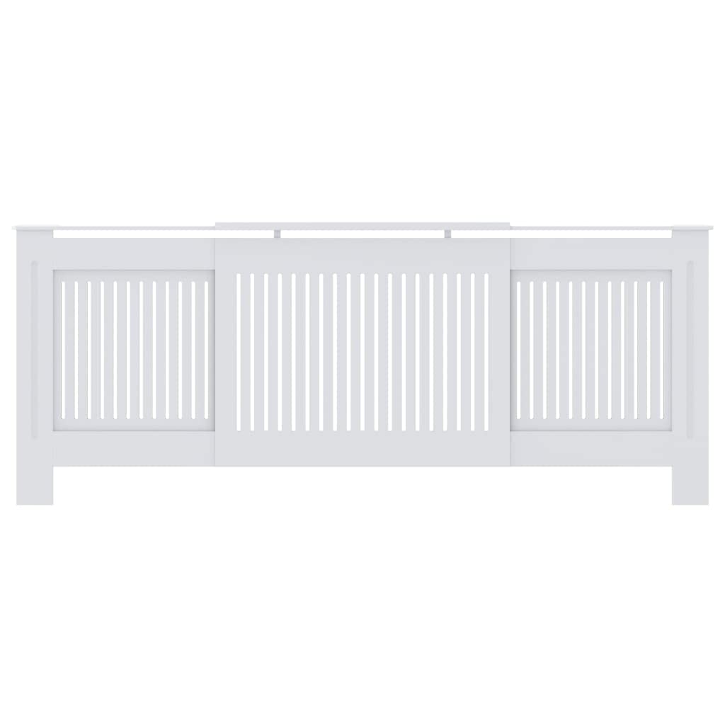 Fregramei MDF Radiator Cover Heating Cabinet, White Heating Cover Cabinet, Home and Office Heater Heating Side Stand Shelf, 80.7",-279