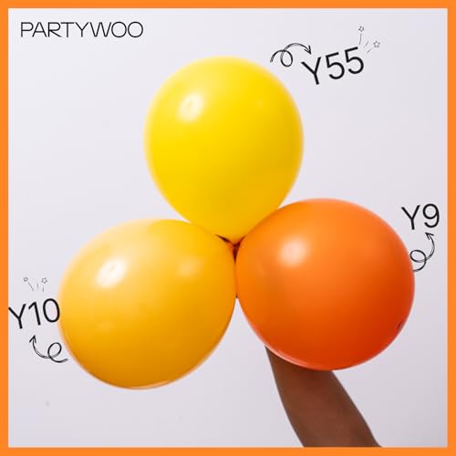 PartyWoo Orange Balloons 52pcs 12 Inch Fall Latex Helium Balloons for Birthday Baby Shower Graduation Tangerine Little Cut...