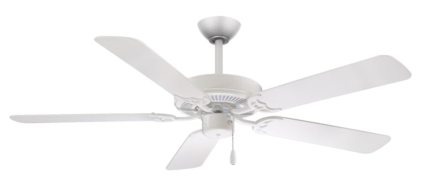 Minka-Aire F547-Wh Contractor 52 Inch Pull Chain Ceiling Fan In Whitefinish