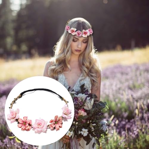 Women Headpieces Collection Accessories - 6 PCS Boho Hair Wreaths, Flower Crowns, Tiaras for , Brides, Bridesmaids, Flower...