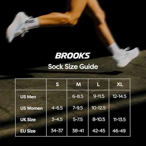 Brooks Run-In No Show Socks I Men & Women Performance Athletic Running Socks I Comfort Fit (3-Pack Set)