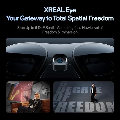XREAL One Pro AR Glasses with X1 Chip, Native 3 DoF, X-Prism Optics, 57°FOV 171" 120Hz FHD Display, Sound by Bose, XR Glas...