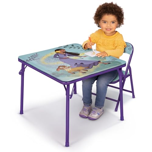 Disney's Wish Table & Chair Set for Toddlers 24-48M, Includes 1 Table & 1 Chair - Sturdy Metal Construction, Table: 20" L ...