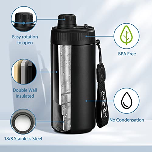 4 In 1 Beer Can Cooler Bottle Holder with Drinking Spout Lid for 12oz Regular, Slim Skinny Cans and Thermal Bottles,Sealed...
