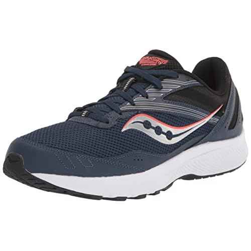 Saucony Men's Cohesion 15 Running Shoe, Navy/Silver, 9 W