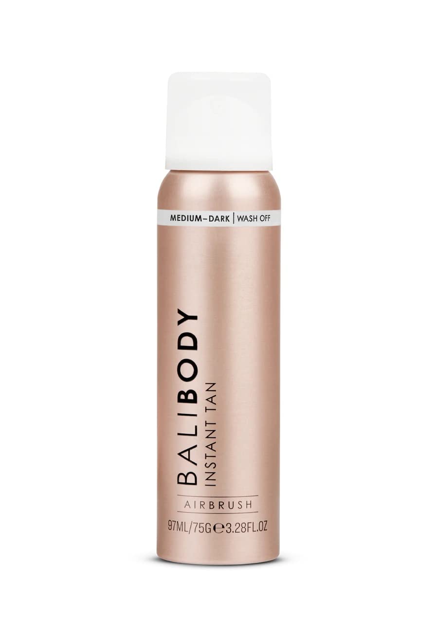 Bali Body Instant Tan Medium-Dark - Instant Tan & Sunless Tanning Solution - Self Tanner for Dark & Airbrushed Glow, Vitamin E, Vegan & Cruelty-Free, Glow Body Self Tanners (97 ml/3.28 fl oz)