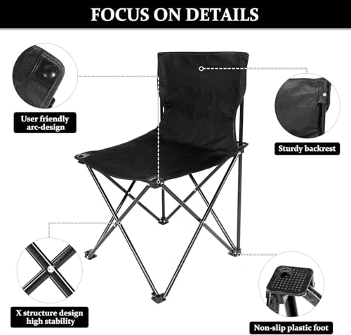 Simple Deluxe Portable Camping Chair, Ultralight & Compact, Backpacking Chair, Folding Camping Chairs for Outdoor Camp, Tr...