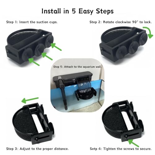 BEVINKATE Aquarium Filter Baffle with Suction Cups, Fish Tank Flow Controller, Water Surface Calmer & Flow Reducer for Bet...