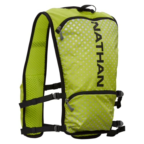 Nathan Hypernight QuickStart 2.0 4 Liter Hydration Pack w/ 1.5L Bladder, Reflective to Be Seen at Night, Front Water Bottl...