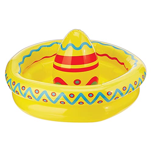 Beistle Inflatable Sombrero Drink Cooler, 12' x 18', Holds Approx. 10 Cans - Inflatable Cooler for Parties, Drink Containe...