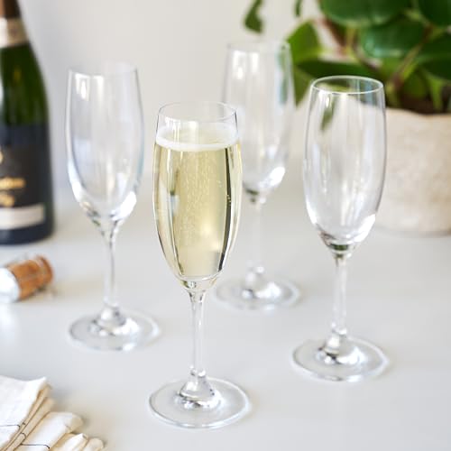 True Cuvée Champagne Flutes, Elegant Champagne Glasses Gift Set, Perfect for Sparkling Wine, Prosecco, Mocktails, Wedding ...