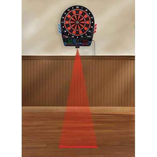 Viper Orion Electronic Soft Tip Dartboard with LaserLite Laser Throw/Toe Line Marker, red and black