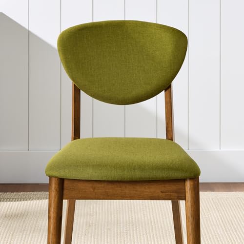 Best Choice Products Dining Chairs Set of 2, Mid-Century Modern Upholstered Wood, Armless w/Seat Cushion, Padded Backrest...