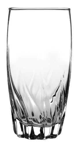 Anchor Hocking 16 Ounce Central Park Drinking Glasses (4-piece, clear, dishwasher safe)