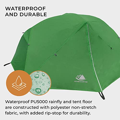 Hyke & Byke Zion Hiking & Backpacking Tent - 3 Season Ultralight, Waterproof Tent for Camping w/Rain Fly and Footprint - 1...