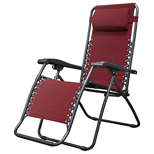 Caravan Sports Zero Gravity Outdoor Portable Folding Camping Lawn Deck Patio Pool Recliner Lounge Chair for Adults, Adjust...
