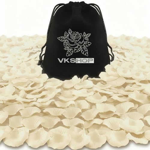 VKshop 4500 Pieces Red Rose Petals,Artificial Fake Rose Petals,Flower Petals for Romantic Night, Wedding, Event, Party, De...