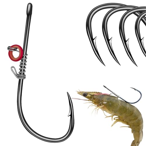 Xuvrir Fishing Hooks-Live Shrimp Hook,Bait Holder Hooks,Fishing Lures Saltwater Freshwater,2/3/4 Catfish Bass Fishing Gear...