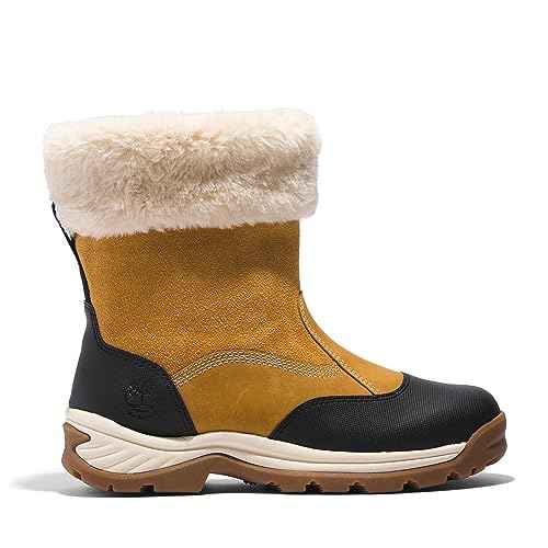 Timberland Women's White Ledge Pull-On Waterproof Insulated Boots, Wheat Full-Grain, 6.5 Medium