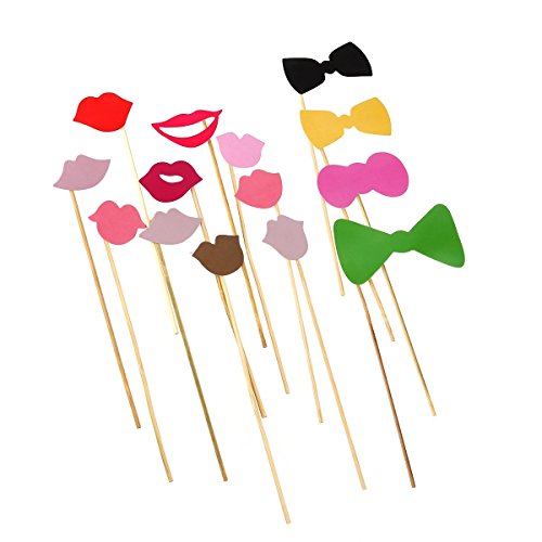Tinksky Photo Booth Props 60 piece DIY Kit for Wedding Party Reunions Birthdays Photobooth Dress-up Accessories & Party Fa...