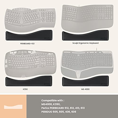 Perixx PERIPRO-512 Ergonomic Keyboard Wrist Rest - Gel Cushion Support - Compatible with Various Ergo Keyboard - Dimension...