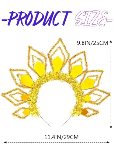 EARENT Light Up Headbands Sun Headband Rave Accessories for Women
