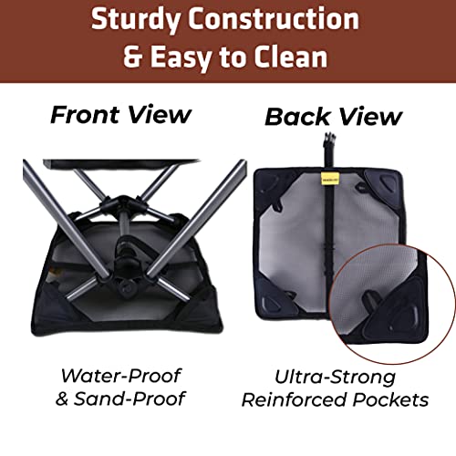 TREKOLOGY Ultralight Camping Chair & Sand Mat Bundle - Lightweight Folding Chair with Carry Bag, Compact Sand Mat for Outd...