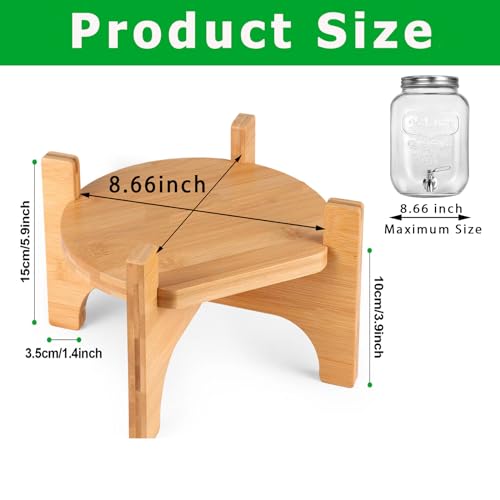 FUREEY Drink Dispenser Stand, Beverage Dispenser Stand, Fit Max 8.66 Inch Diameter of Glass Drink Dispenser, Water Jugs, W...