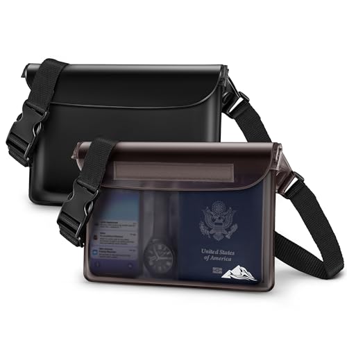 HEETA Waterproof Fanny Pack, Waterproof Pouch Dry Bag 2/3/4 Pack for Phone Passport Purse, Adjustable Waist Strap for Swim...