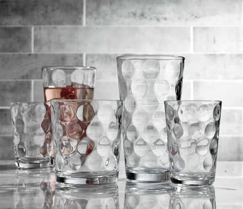 Home Essentials 12-pc Galaxy Glassware - Drinking Glasses, Mixed Drinkware Set. Highball 17 oz. Rock 13 oz. Juice 7 oz. Gl...