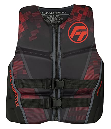 Full Throttle Adult Rapid Dry Neoprene USCGA Life Jacket for Water Sports, PWC & Boats