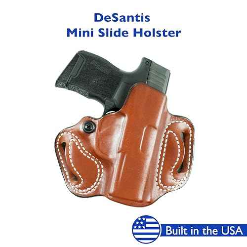 DeSantis Gunhide 086, Mini Slide, Belt Holster, Fits SIG SAUER P365, RH, Tan Leather 086TA8JZ0