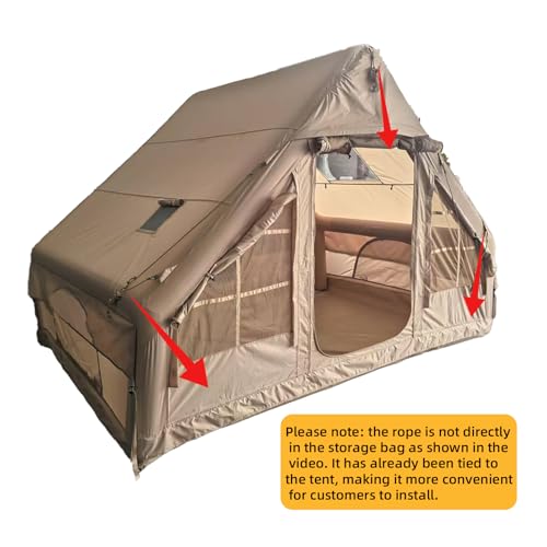 Inflatable Camping Tents with Hand Pump, Air Glamping Tents, Easy Setup Waterproof and Windproof Blow up Tent, 4 Seasons O...