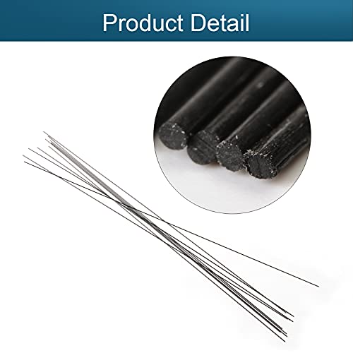 Fielect 1mm Carbon Fiber Rod for RC Airplane Matte Pole Length 400mm 15.7 inch 10pcs