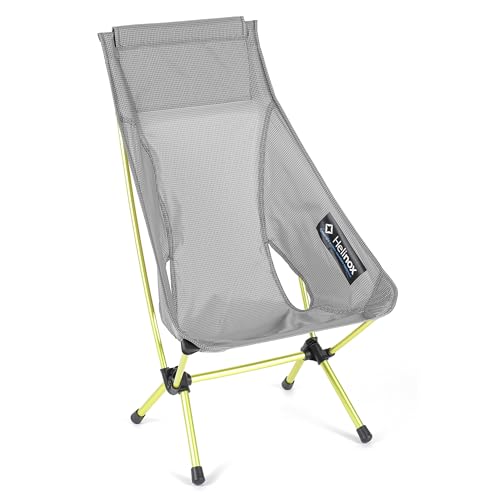 Helinox Chair Zero Highback Chair, 1.43lbs, Ultralight, High Back Camping Chair, Backpacking, Folding Outdoor Chairs, Grey
