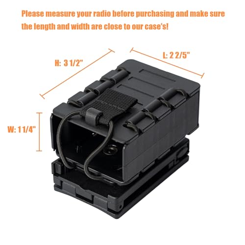 TACNEX Compact Radio Holster Polymer Walkie-Talkie Case w/Duty Belt/MOLLE Vest Clip Two Ways Radio Pouch Interphone Carrie...